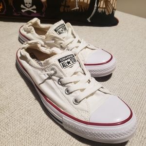 Converse white shoreline slip on size 10